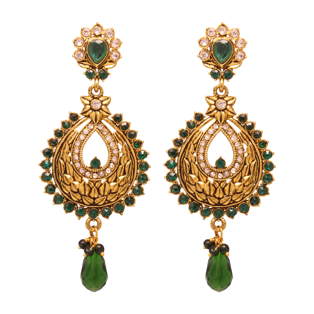 Green Copper Earrings 29712
