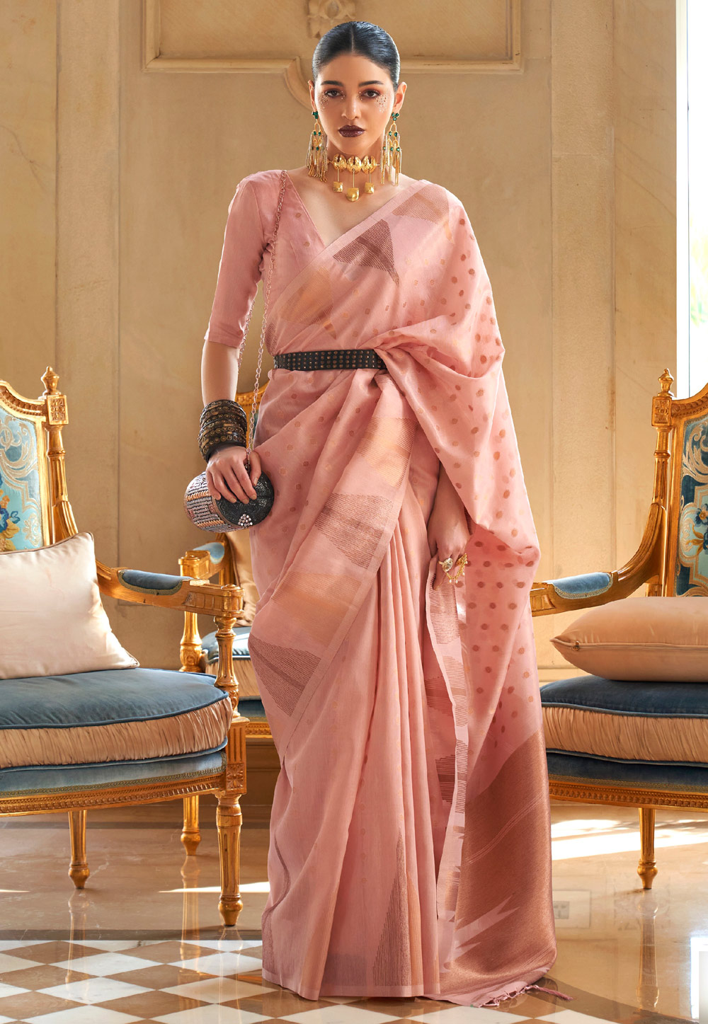Pink Silk Saree With Blouse 257515