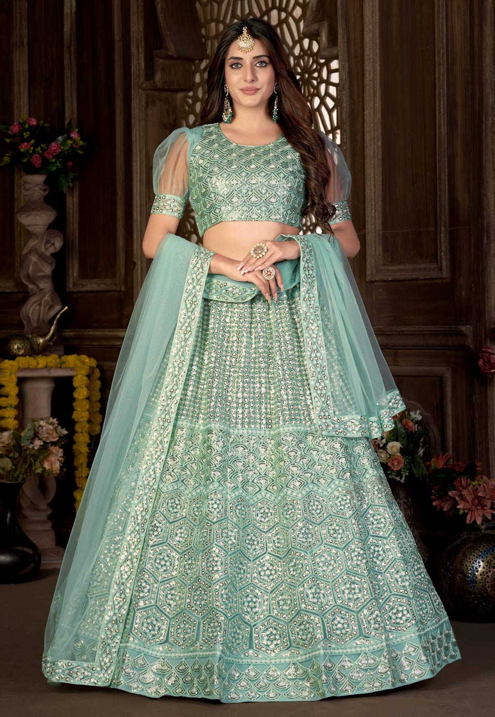 Buy Blue Semi Stitched Raw Silk Designer Lehenga Choli EBSFLC234012A at  lowest price | Indian dresses, Saree designs, Designer lehenga choli