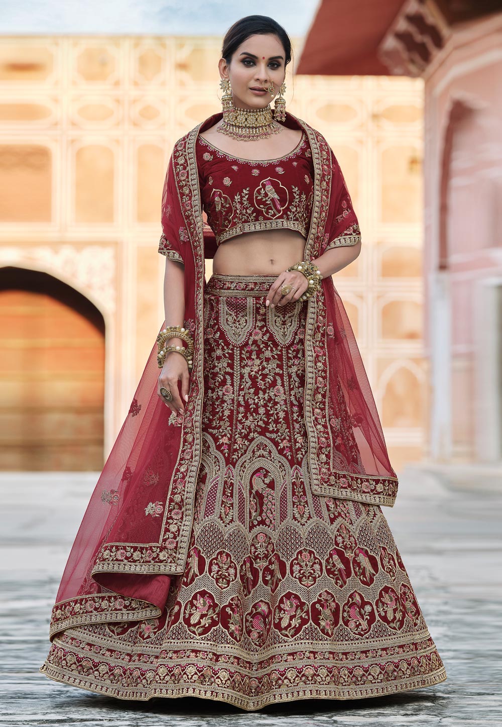 Latest Maroon Bridal Lehenga Designs For 2022-23 | Latest bridal lehenga,  Indian bridal lehenga, Bridal lehenga red