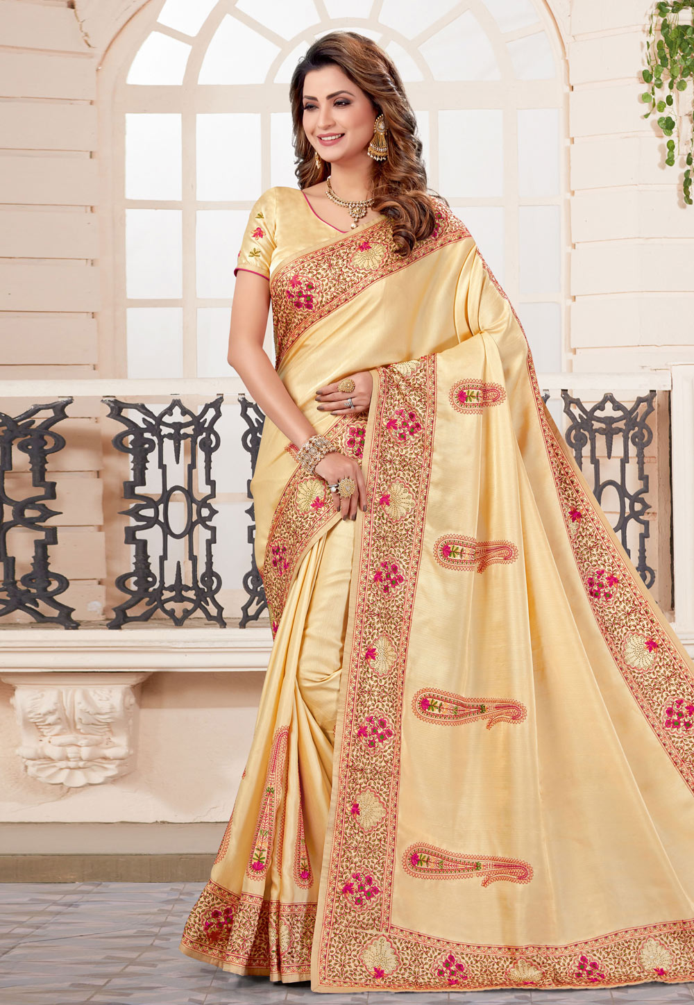 Golden Silk Festival Wear Saree 189515
