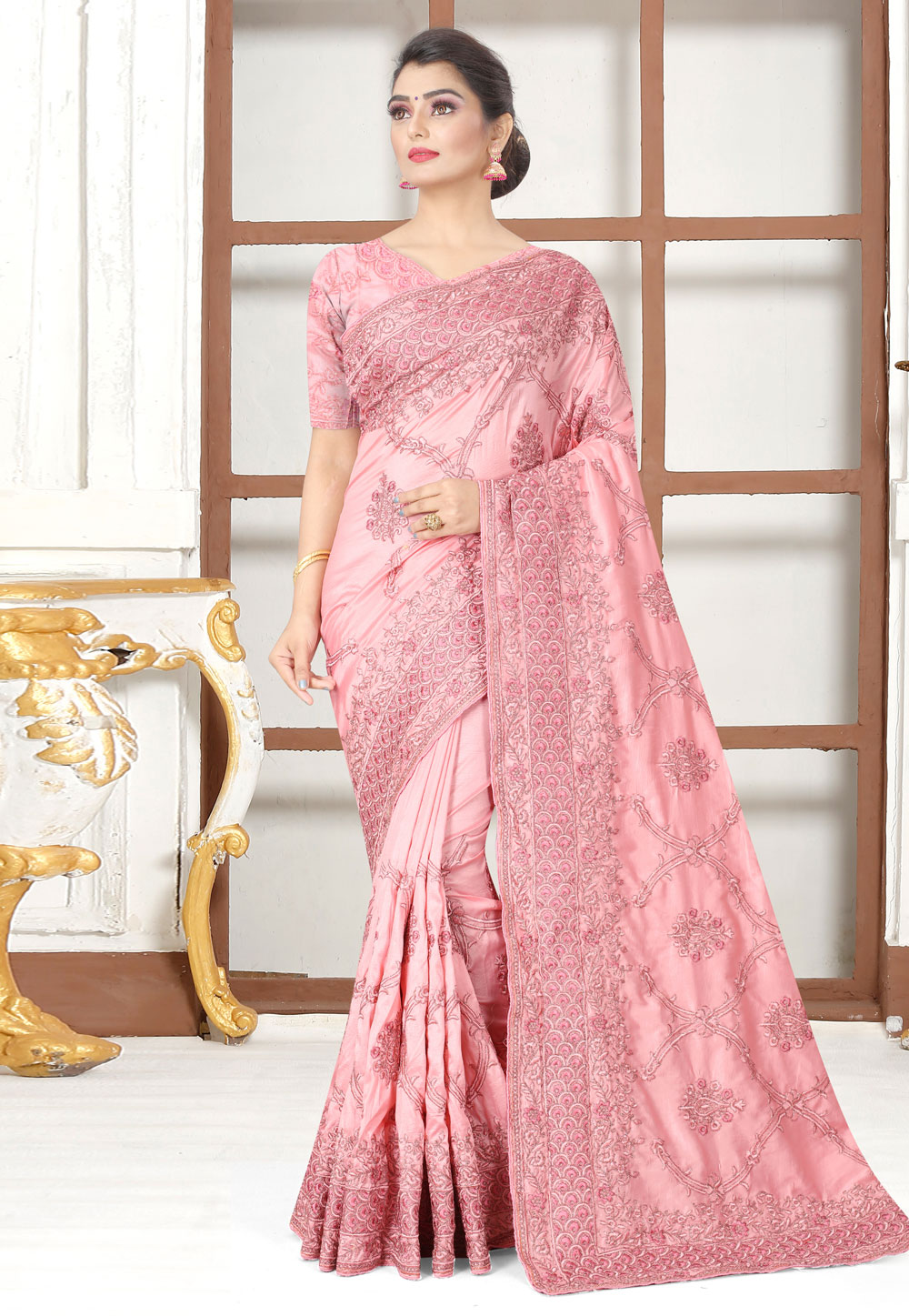 Pink Silk Festival Wear Saree 220847