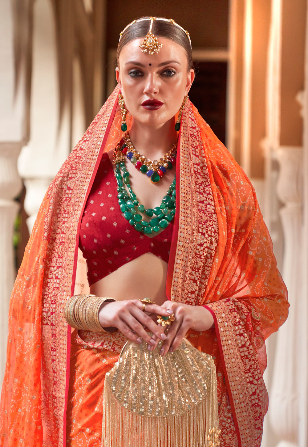 Gold Blouse and lehenga in assorted colors | | Chiro's By Jigyasa