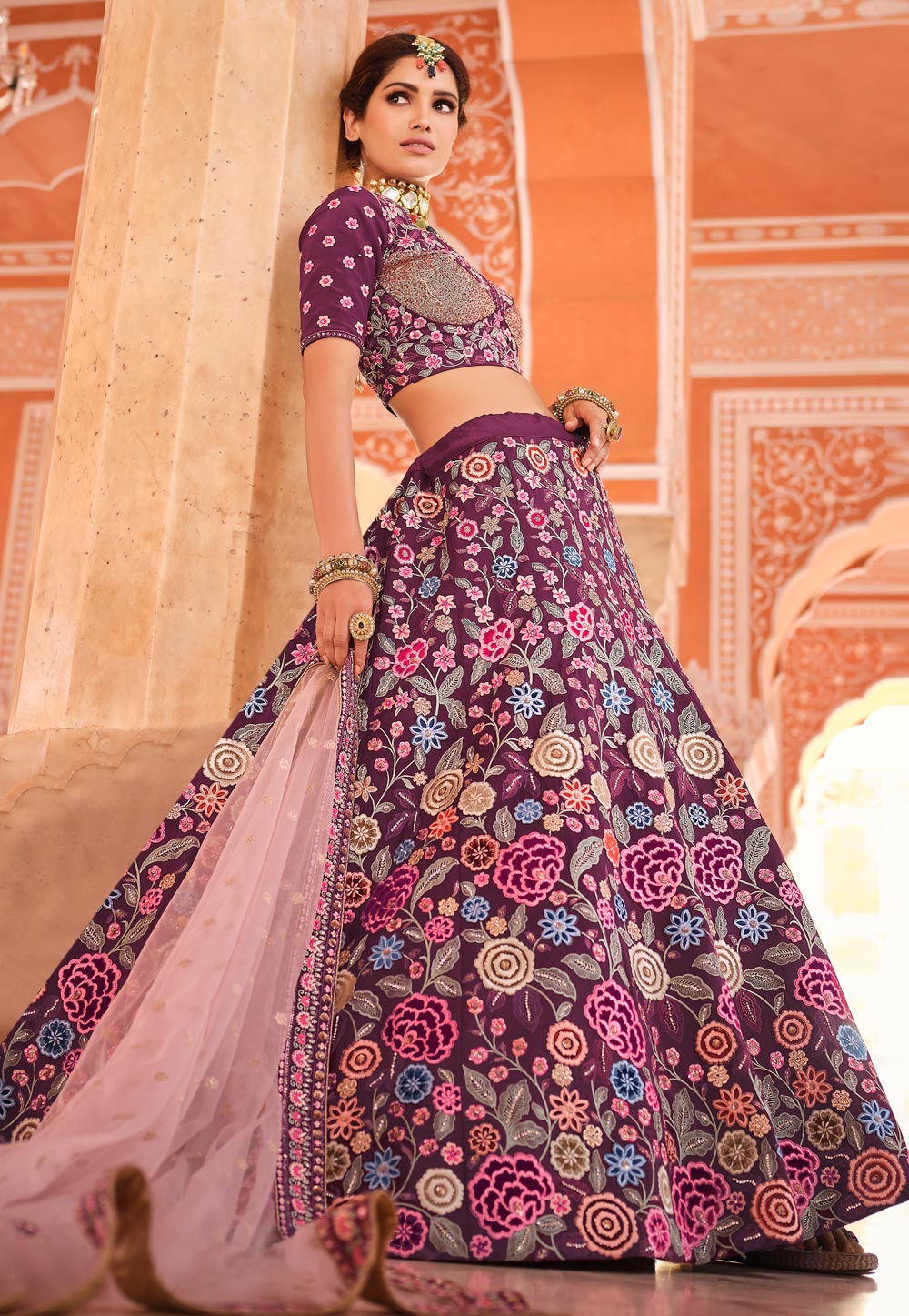 Sabyasachi Pink Velvet Wedding Lehenga Choli, Women Designer Indian Lehenga  Choli, Wedding Lehengas - Etsy