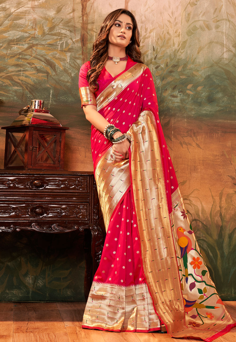 Magenta Silk Paithani Saree  259620