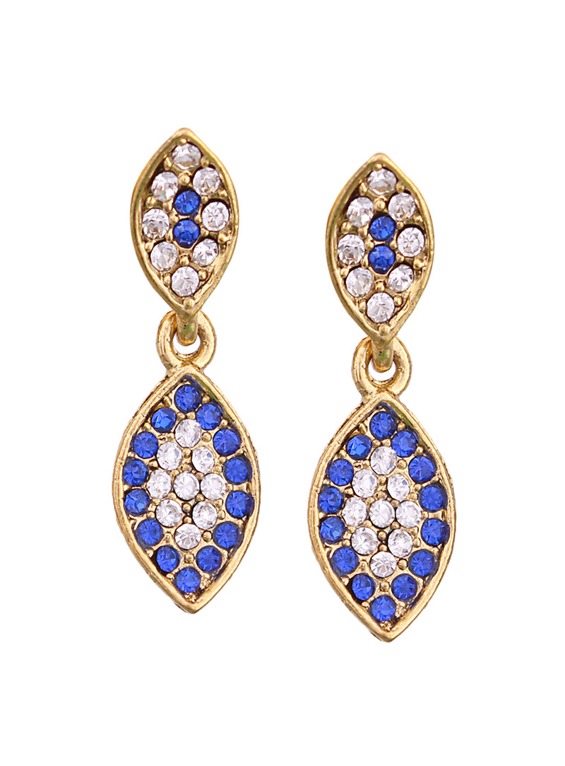 Blue Alloy Austrian Diamonds Earrings 64601