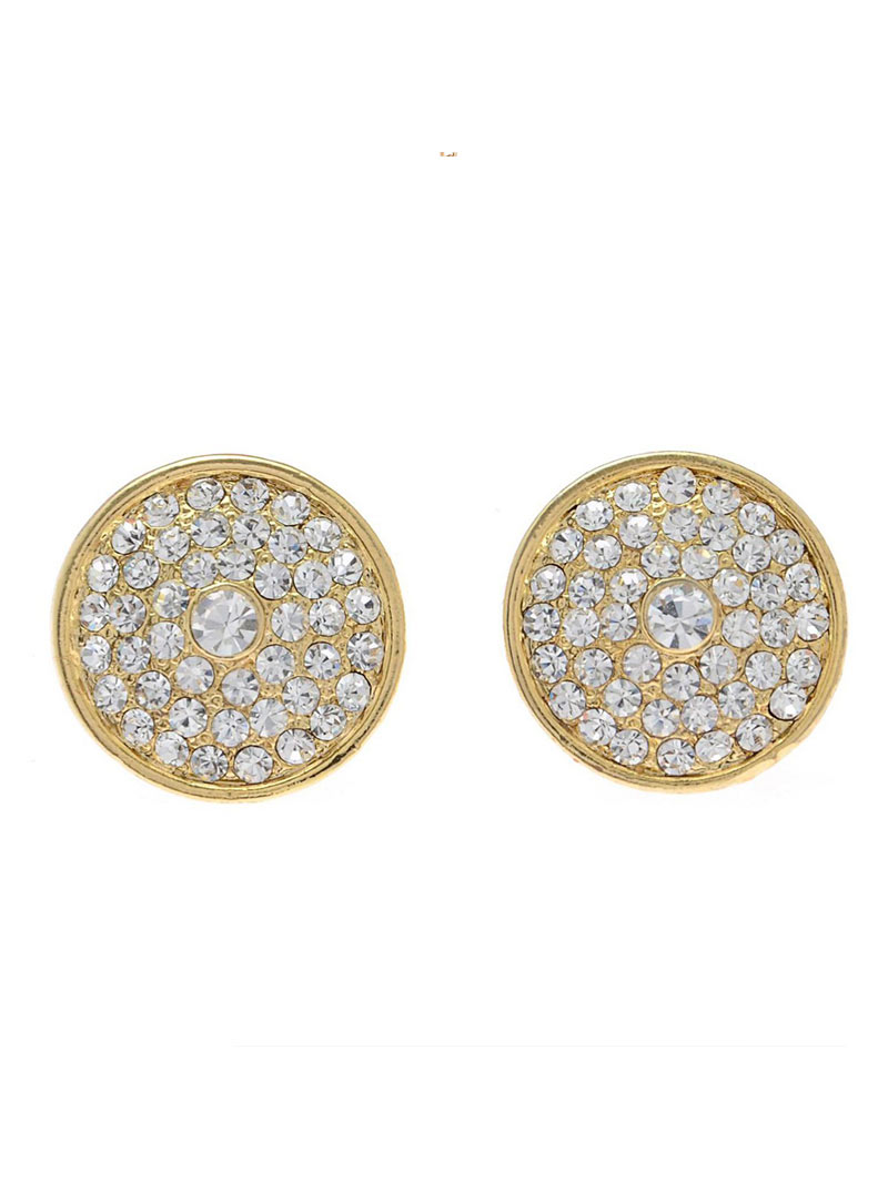 White Copper American Diamond Earrings 74037