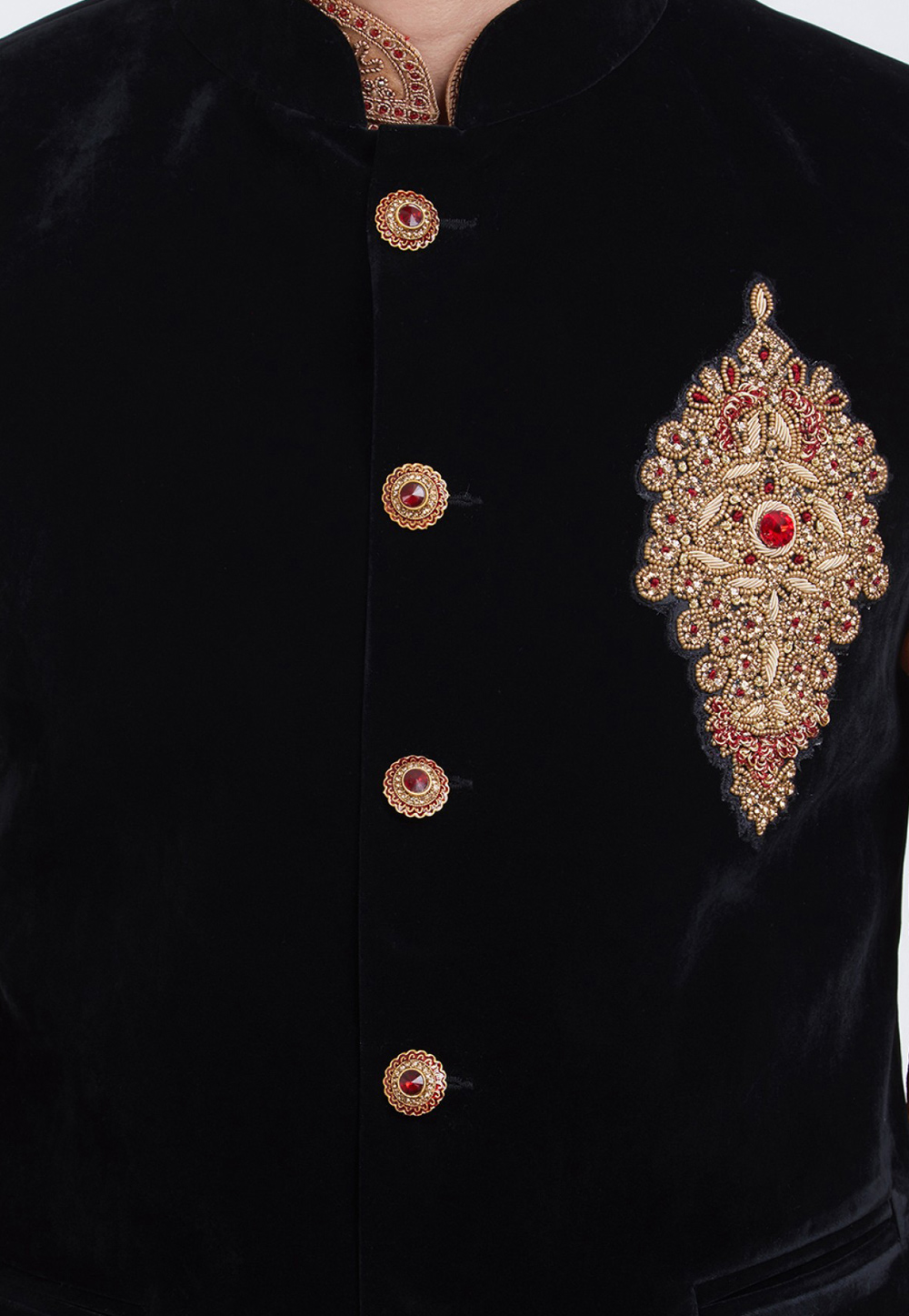 Abstract Print Nehru Jacket