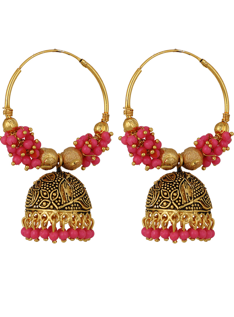 Pink Brass Earrings 150700