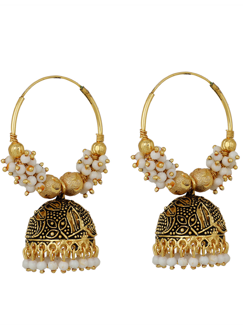 White Brass Earrings 150702