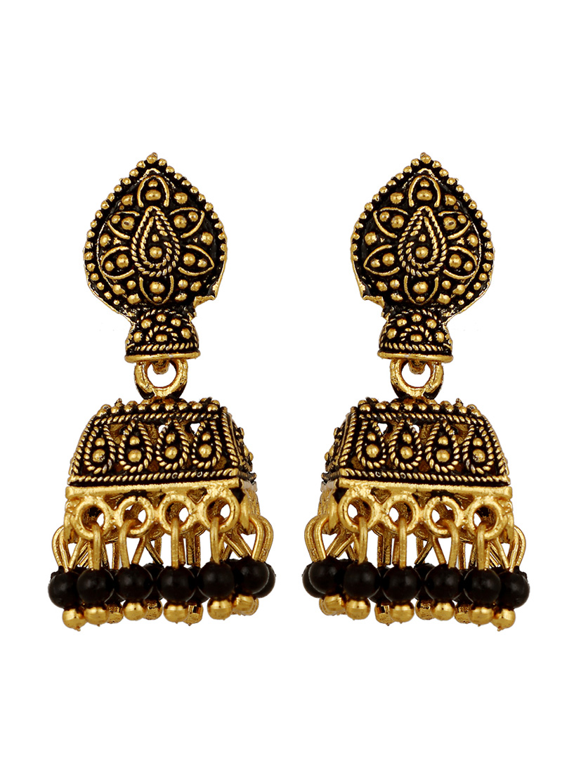 Black Brass Earrings 150710