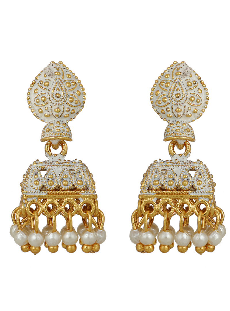 White Brass Earrings 150712