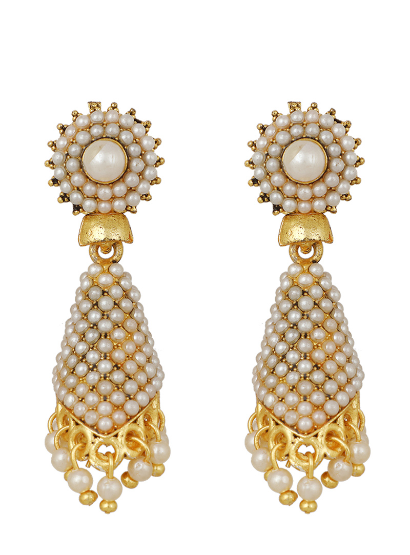 White Brass Earrings 150714