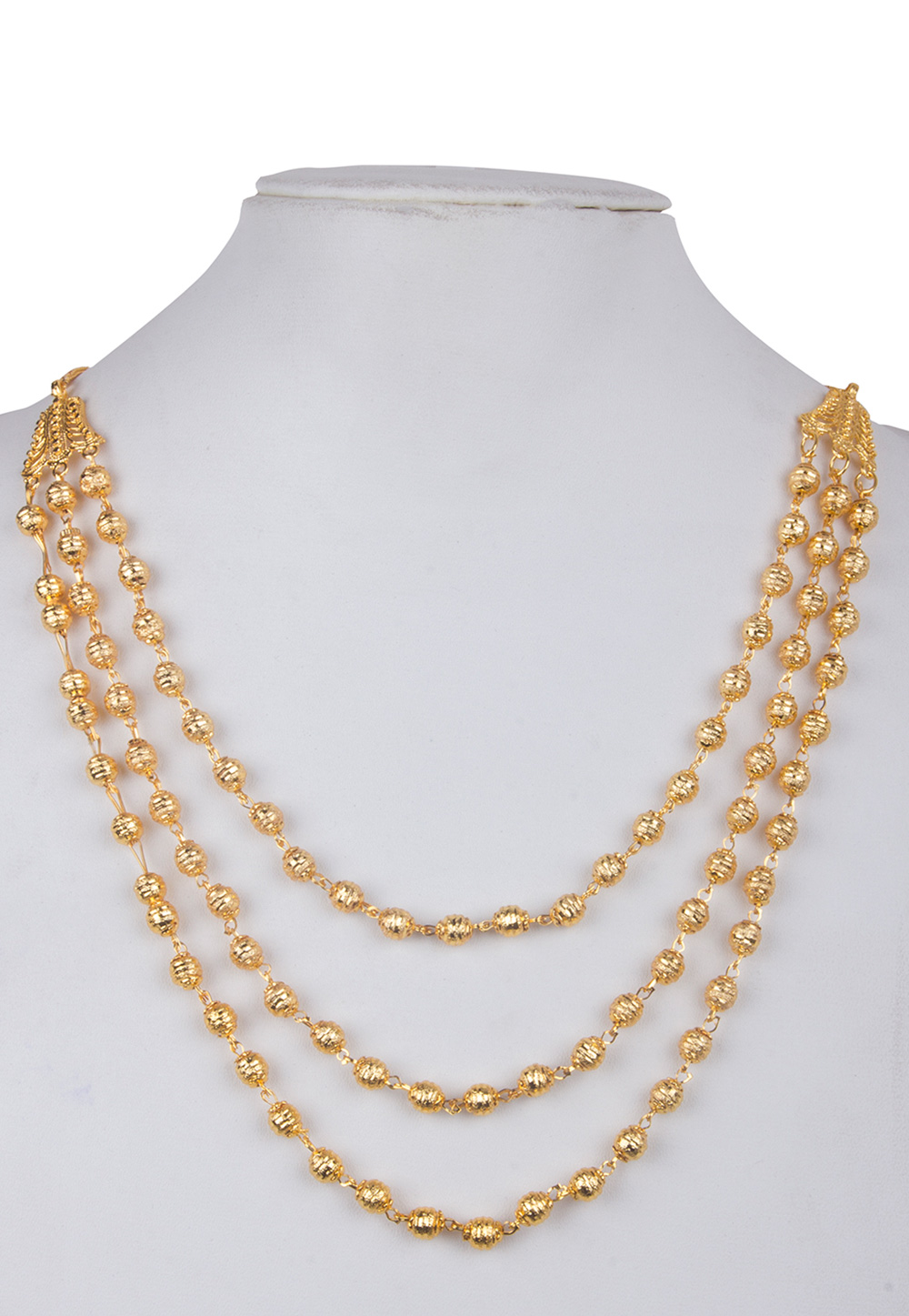 Golden Alloy Kundan Neck Chain 156247