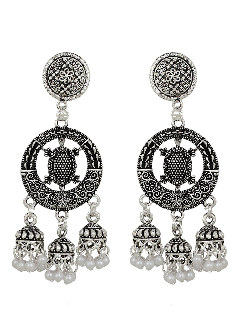 Silver Brass Earrings 150729