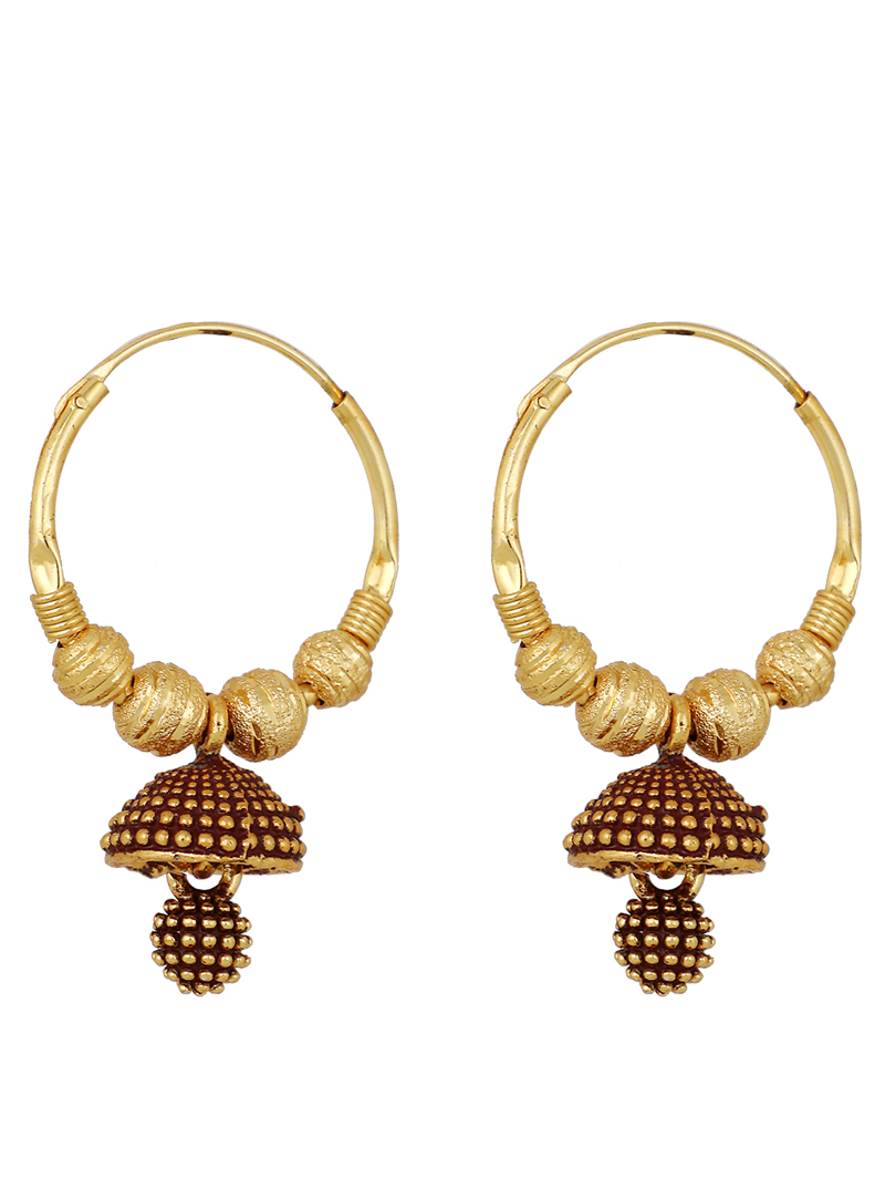 Golden Brass Earrings 150740
