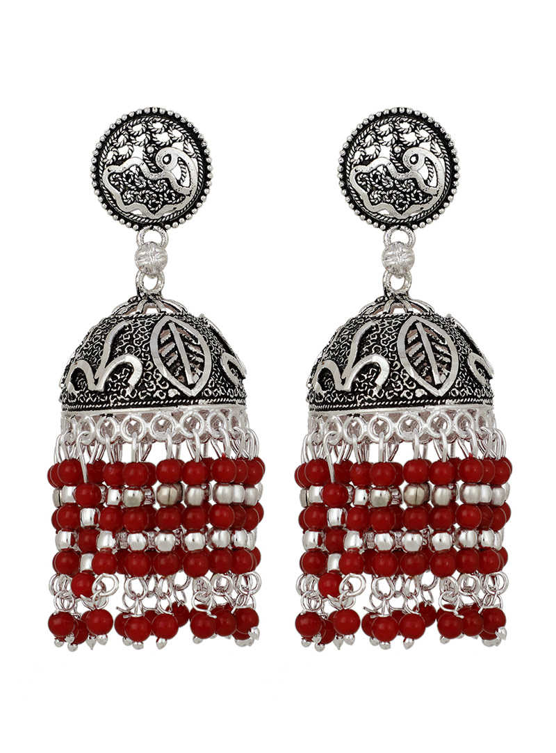 Red Brass Earrings 150744