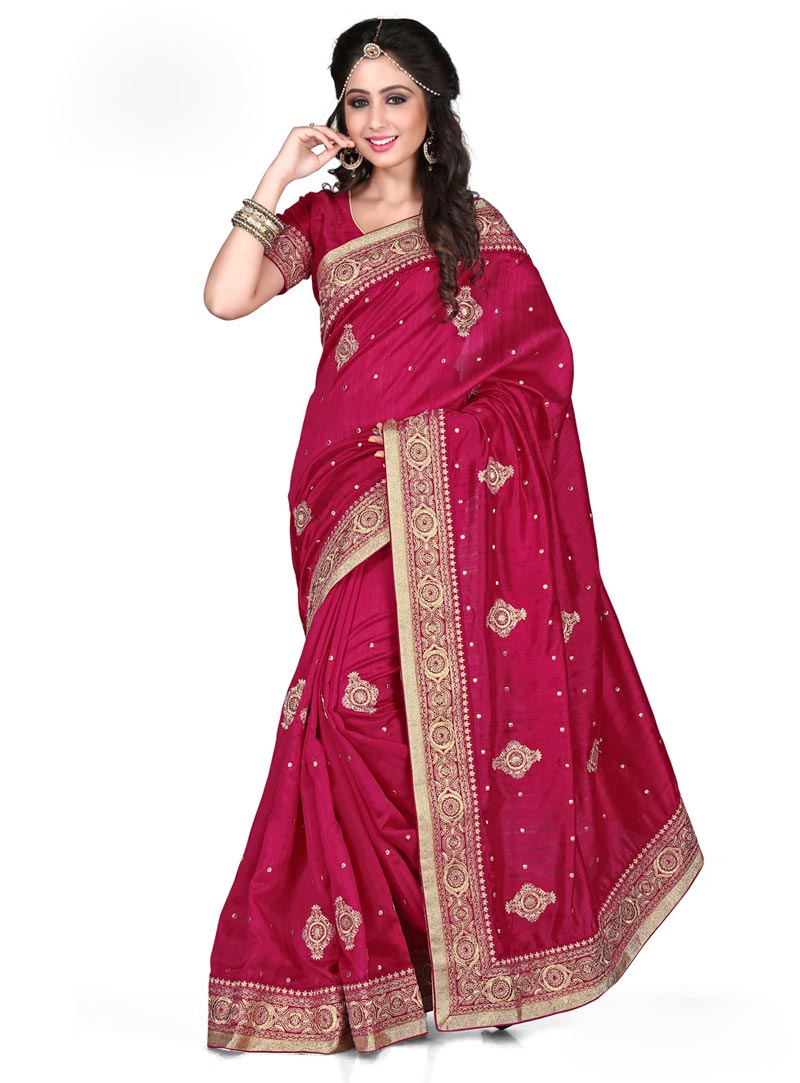 Pink Bhagalpuri Silk Saree With Blouse 59760