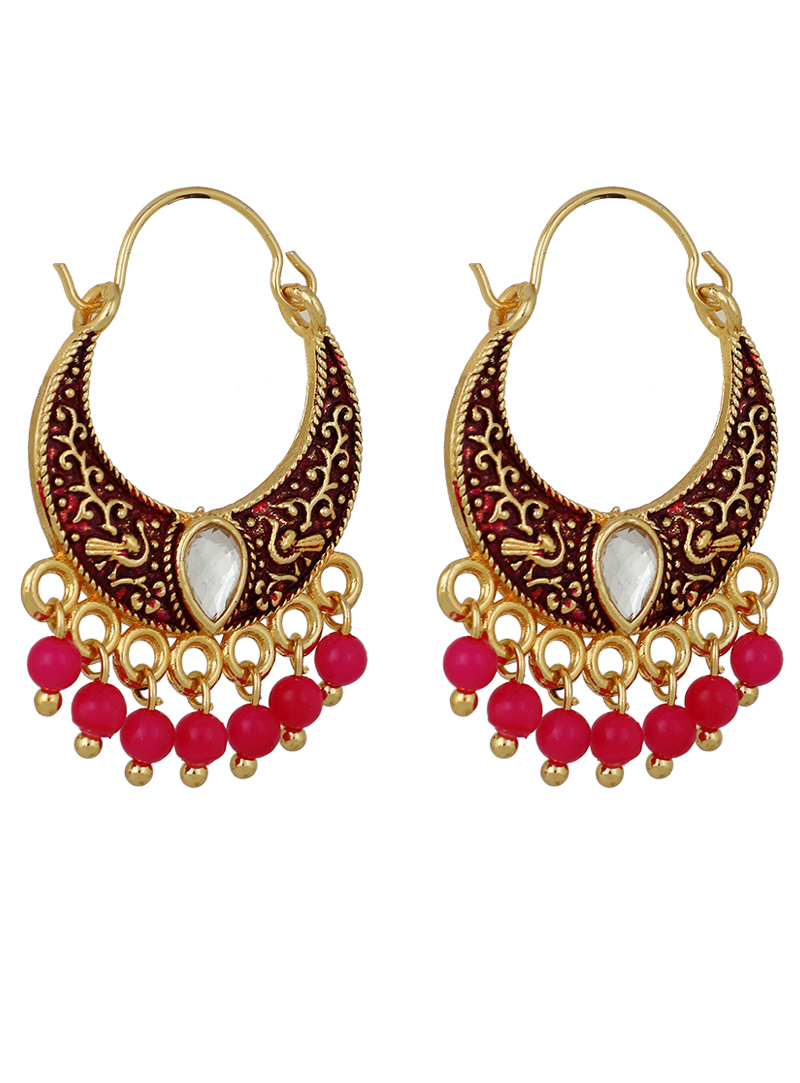 Golden Brass Earrings 150751