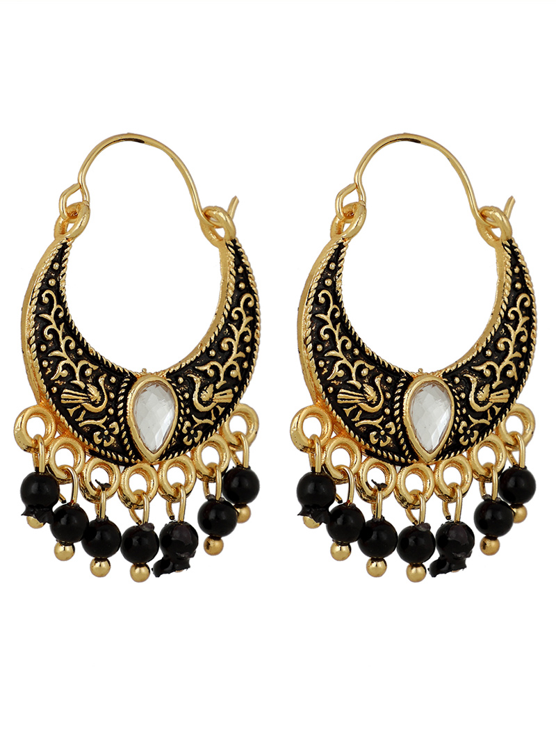 Black Brass Earrings 150753