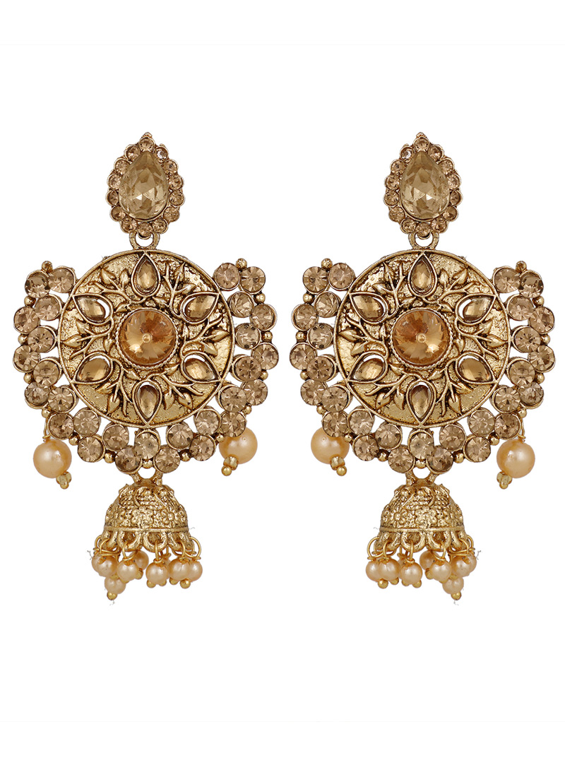 Golden Brass Earrings 150760