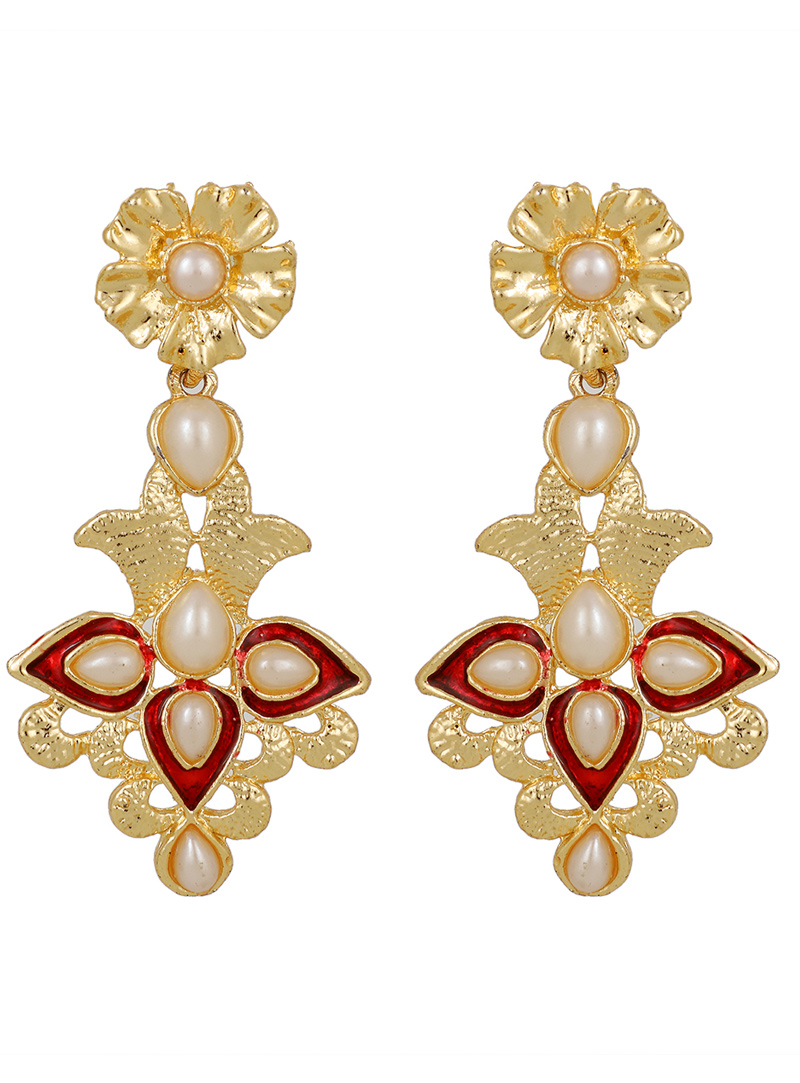 Red Brass Earrings 150770