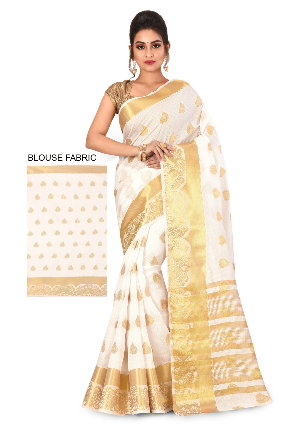 Off White Art Silk Saree With Blouse 198393