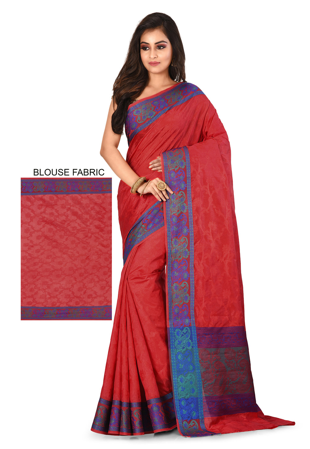 Red Art Silk Saree With Blouse 198417
