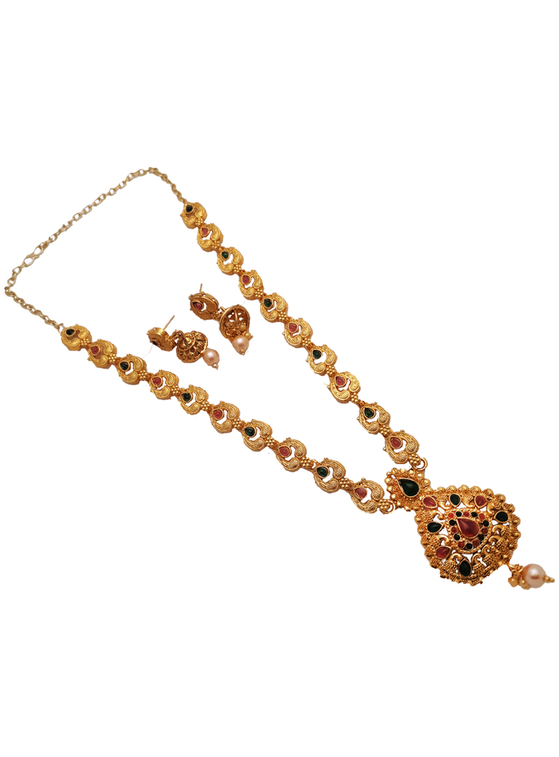 Multicolor Alloy Austrian Diamond Necklace With Earrings 148745