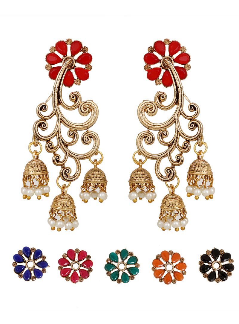 Multicolor Brass Earrings 150777