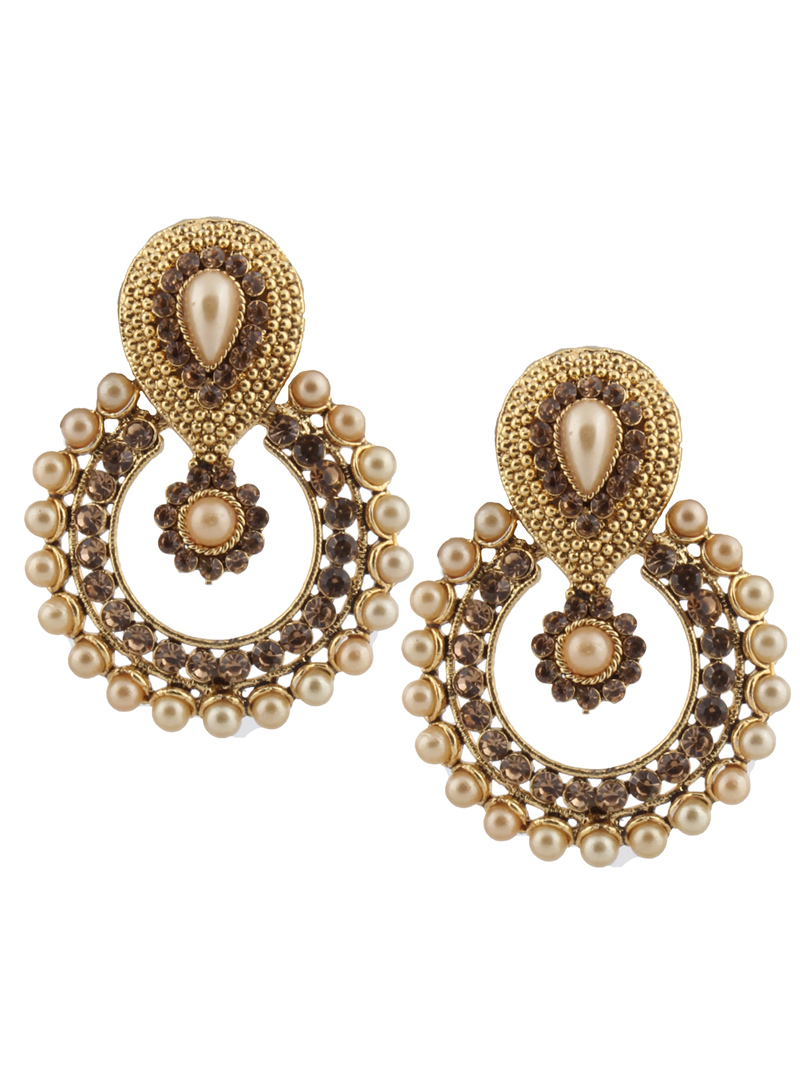 Brown Brass Earrings 151054