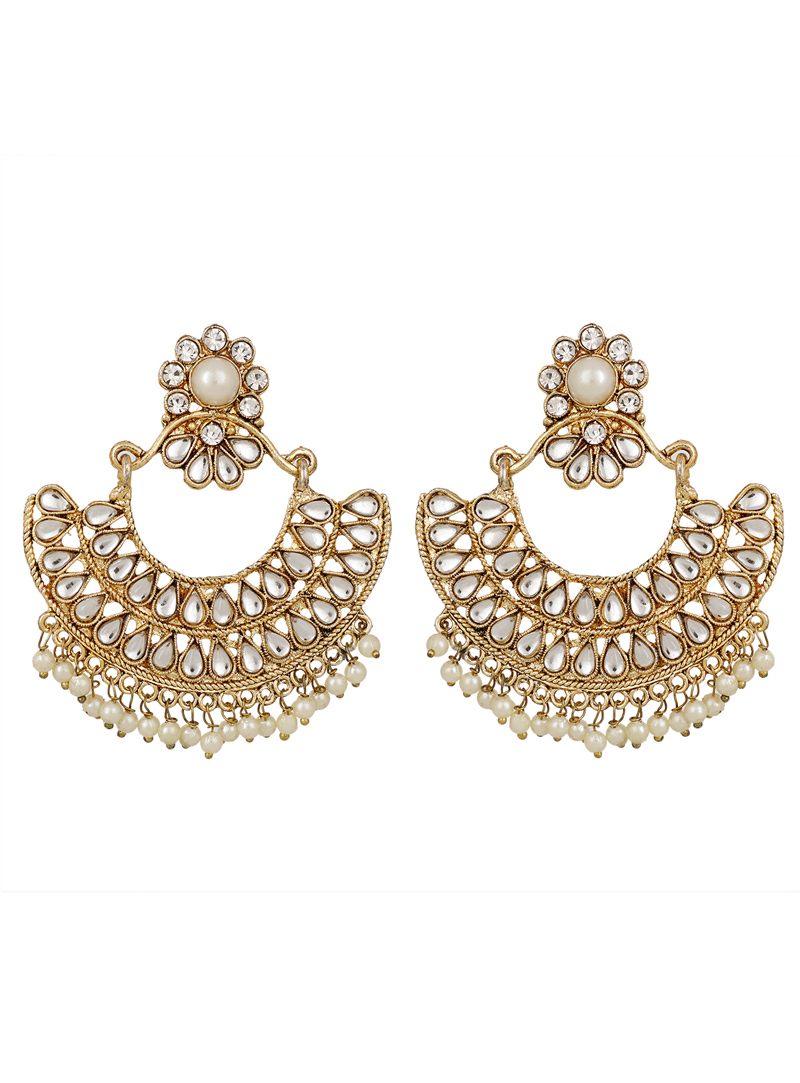 White Brass Earrings 150788