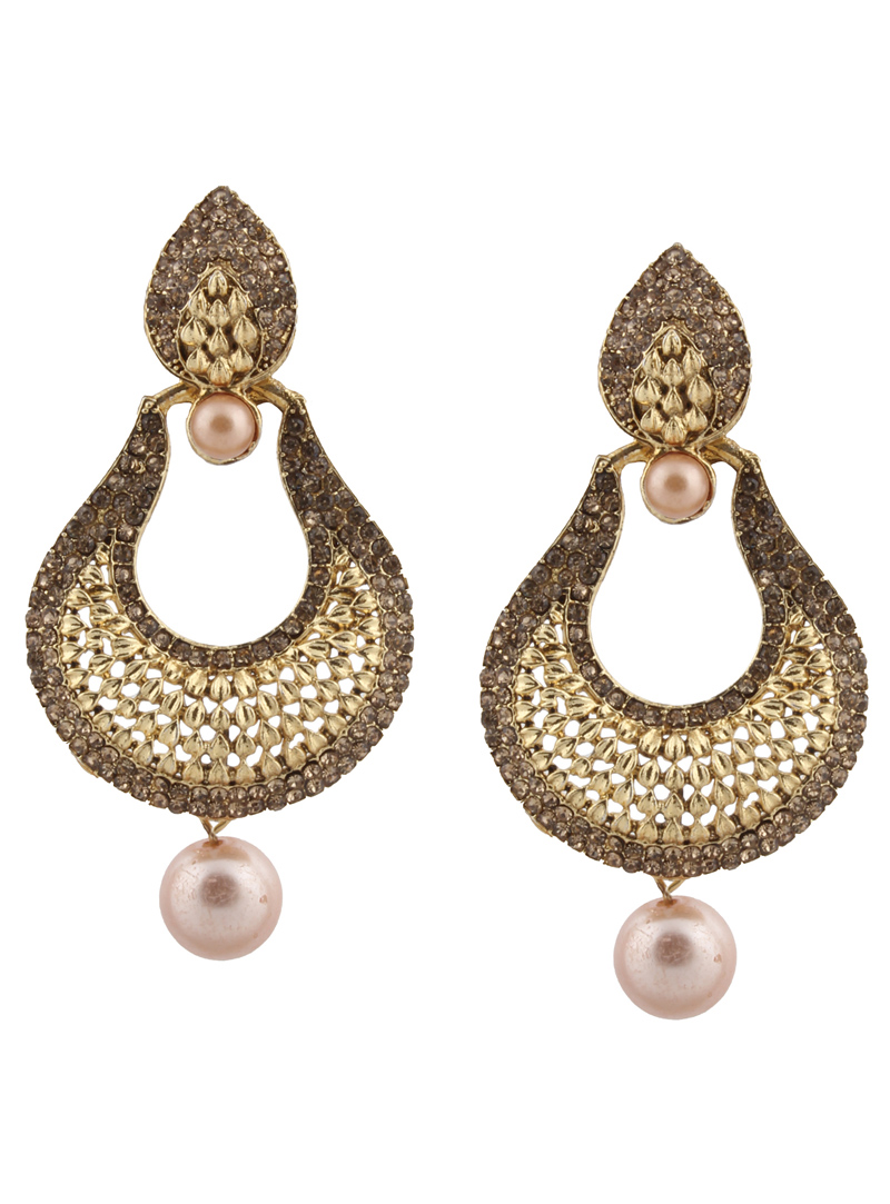 Brown Brass Earrings 151056