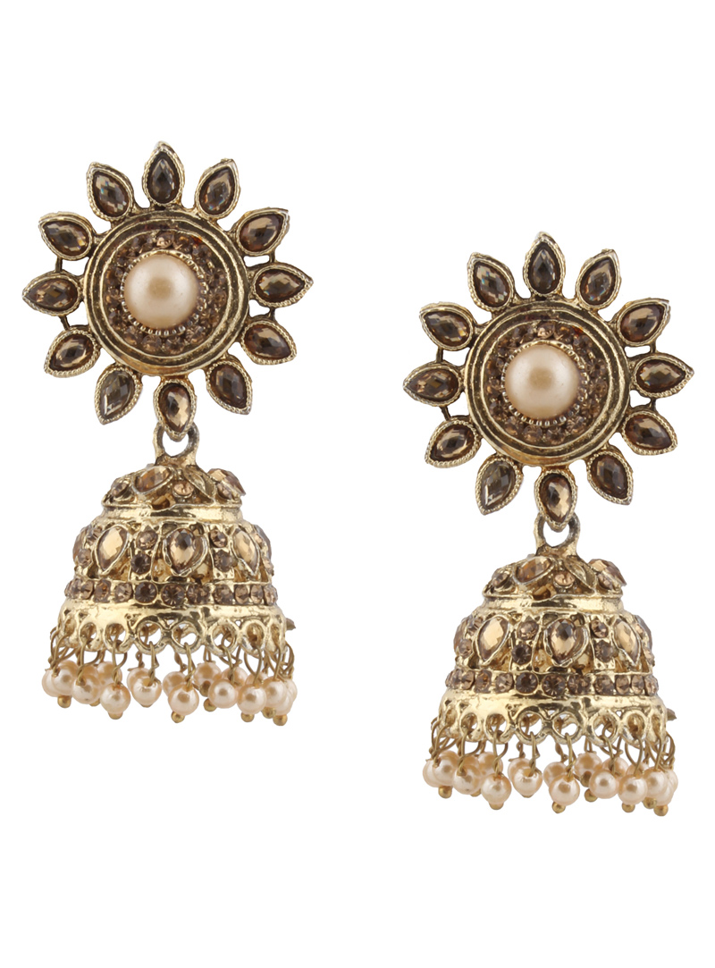 Brown Brass Earrings 151057