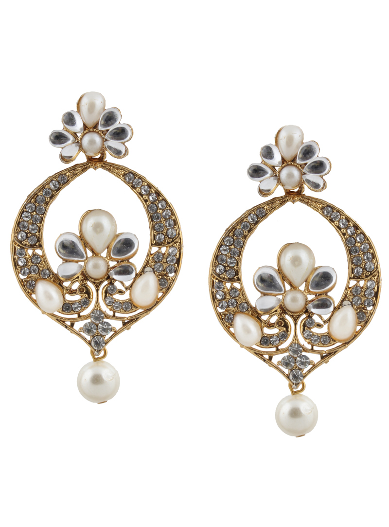White Brass Earrings 151060