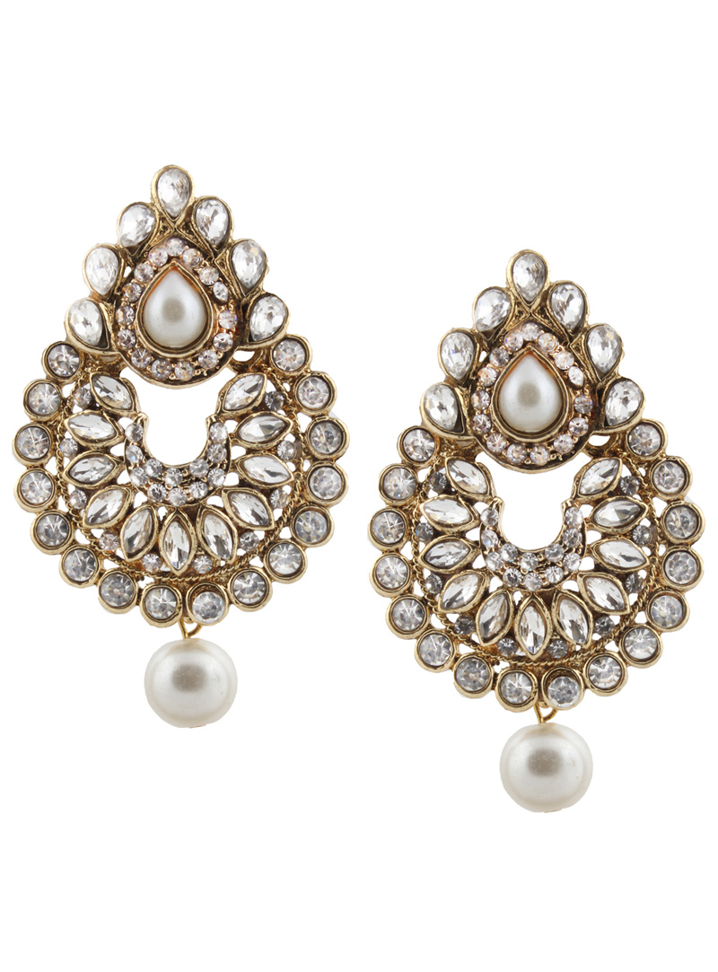 White Brass Earrings 151061