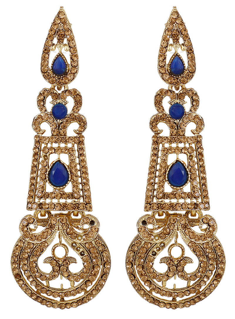 Golden Brass Earrings 150799