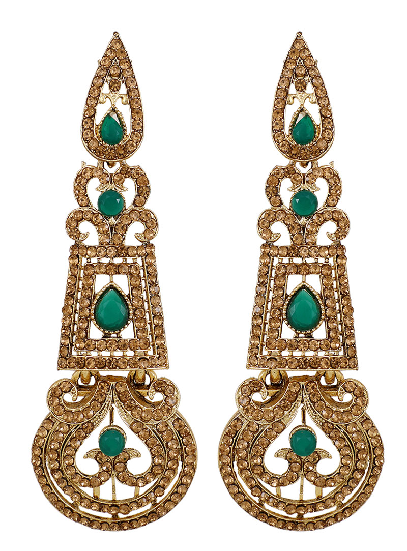 Golden Brass Earrings 150800