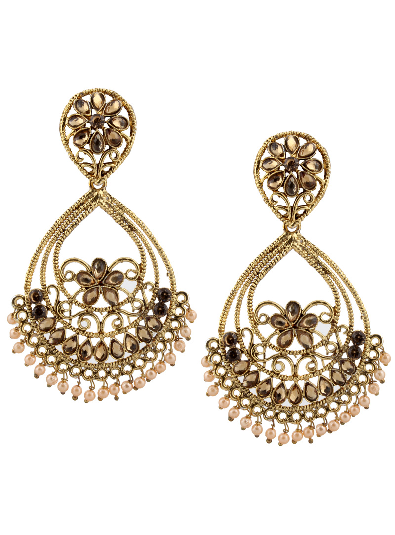 Brown Brass Earrings 151062