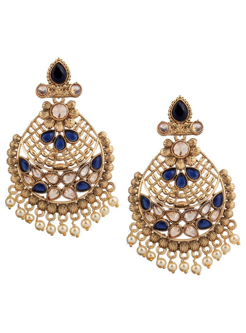 Blue Brass Earrings 151066