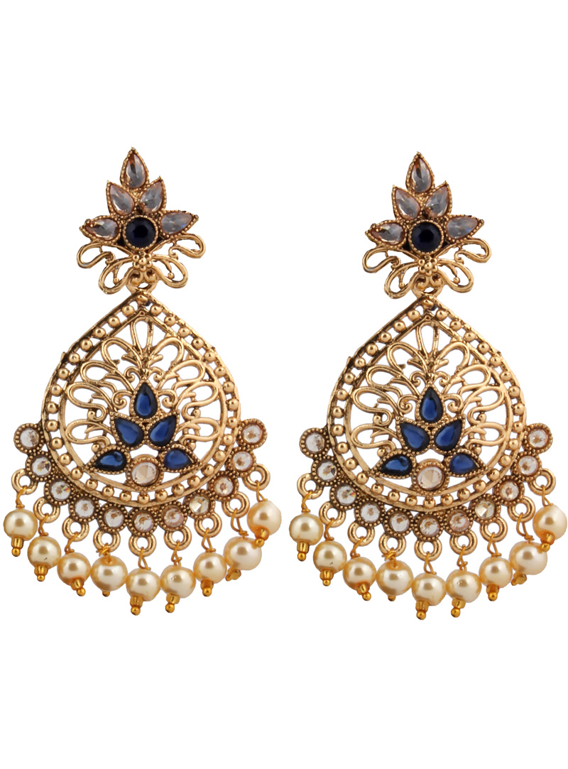 Blue Brass Earrings 151067