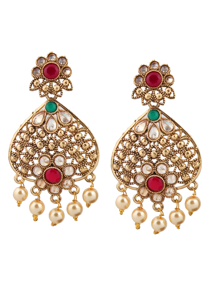 Pink Brass Earrings 151083