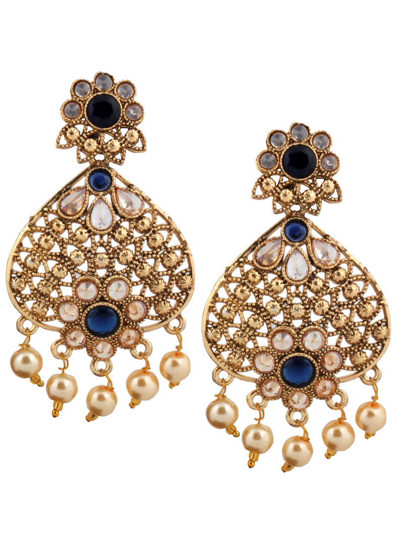 Blue Brass Earrings 151086