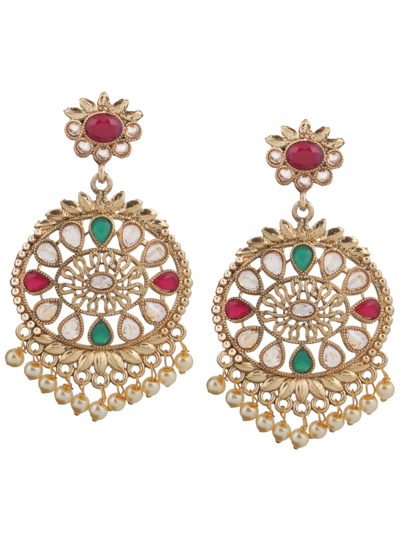 Pink Brass Earrings 151087