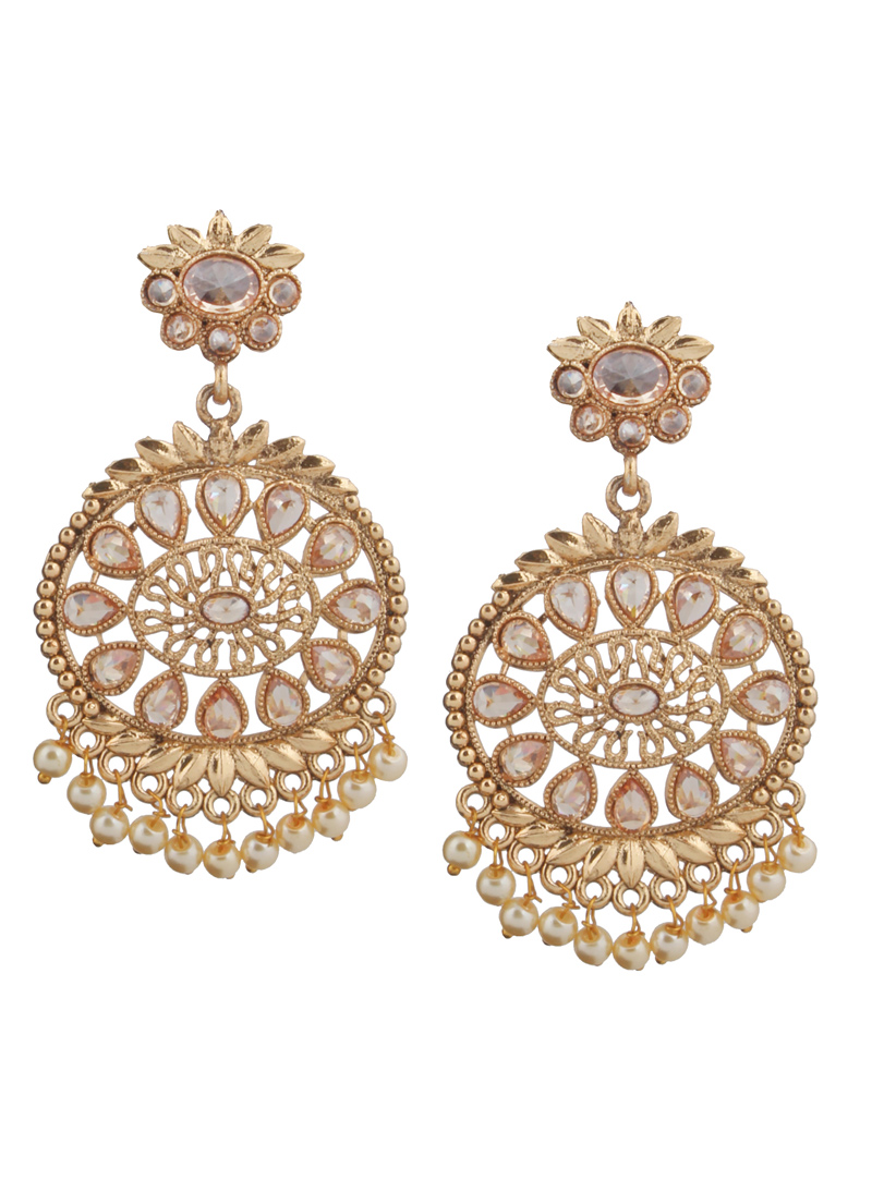Golden Brass Earrings 151089
