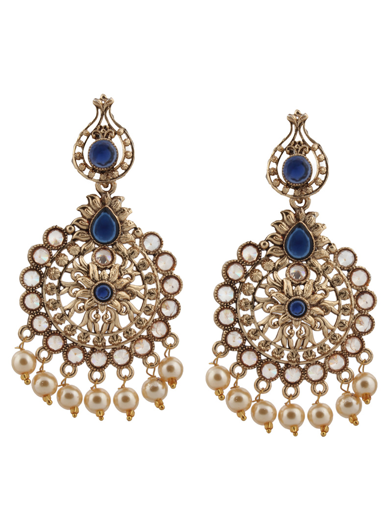 Blue Brass Earrings 151100
