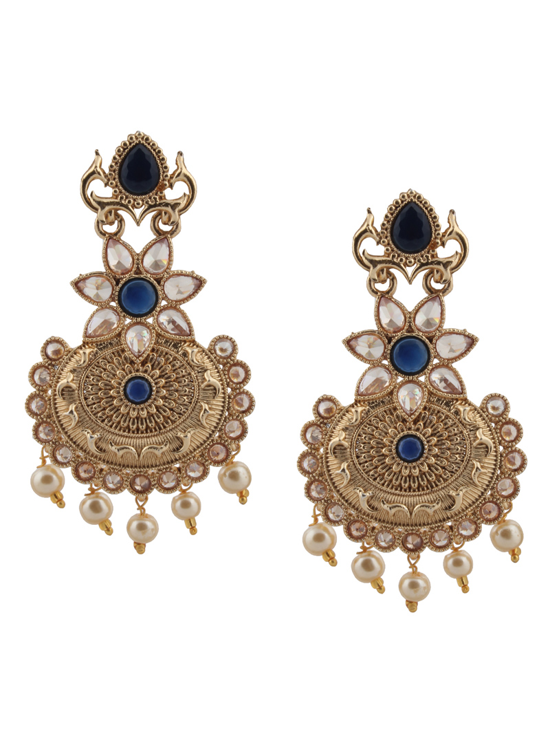 Blue Brass Earrings 151126