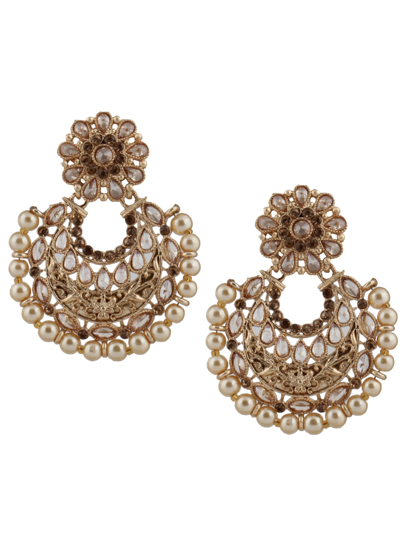 Golden Brass Earrings 151132