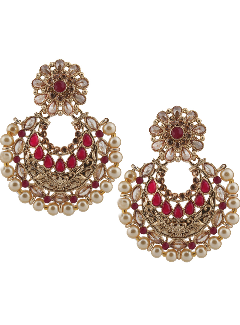 Pink Brass Earrings 151133