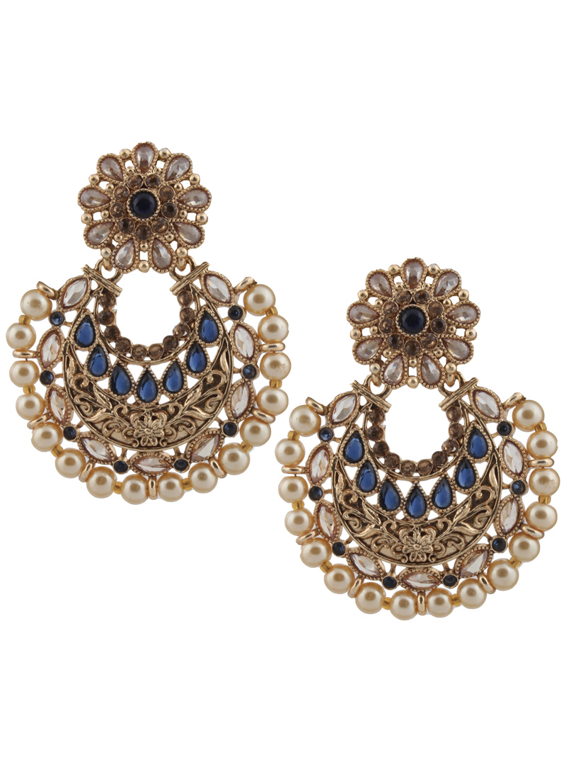 Blue Brass Earrings 151134